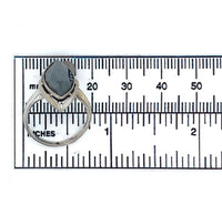 10k White Gold Marquise Navette Genuine Natural Hematite Ring Size 6.25 (#J6286)