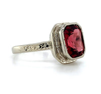 14k White Gold 1.92 Carat Genuine Natural Garnet Ring Size 6.25 (#J5819)