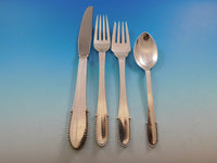 Beaded by Georg Jensen Sterling Silver Flatware Set for 12 Service 72 pcs Dinner