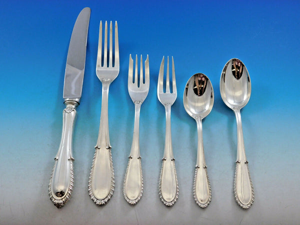 Villa d'Este by Buccellati Italy Sterling Silver Flatware 8 Set 51 pcs Dinner