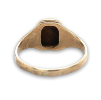 9k Rose Gold Genuine Natural Tiger's Eye Quartz Cameo Ring Size 6 (#J7059)
