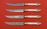 Sovereign Old by Gorham Sterling Silver Steak Knife Set 4pc HHWS Custom 8 1/2"