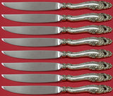 Decor by Gorham Sterling Silver Steak Knife Set 8pc Not Serrated Custom