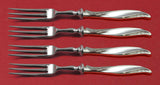 Pine Spray by International Sterling Silver Fruit Fork Set 4pc HH WS Custom 6"