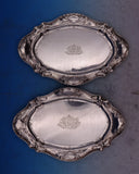 Martele by Gorham .950 Sterling Silver Condiment Tray Pair Footed #4740 (#0923)