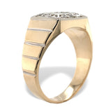 10k Yellow Gold Genuine Natural Diamond Men's Ring Size 13.25 Jewelry (#J7494)