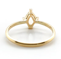 18k Gold Solitaire Ring with Fancy Shield Shaped 1.04ct Yellow Sapphire (#7223)
