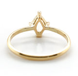 18k Gold Solitaire Ring with Fancy Shield Shaped 1.04ct Yellow Sapphire (#7223)
