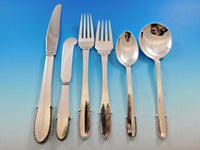 Beaded by Georg Jensen Sterling Silver Flatware Set for 12 Service 72 pcs Dinner