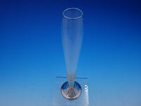 Duchin Creations Sterling Silver Vase with Etched Glass 10" Vintage (#3623)