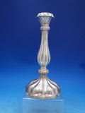 Austrian .812 Silver Candlestick Pair Fluted Design by CS - Vienna 1863 #7068