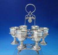 Kings by H.I. Sterling Silver Poached Egg Server with 6 cups 7pc (#5471)