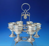 Kings by H.I. Sterling Silver Poached Egg Server with 6 cups 7pc (#5471)