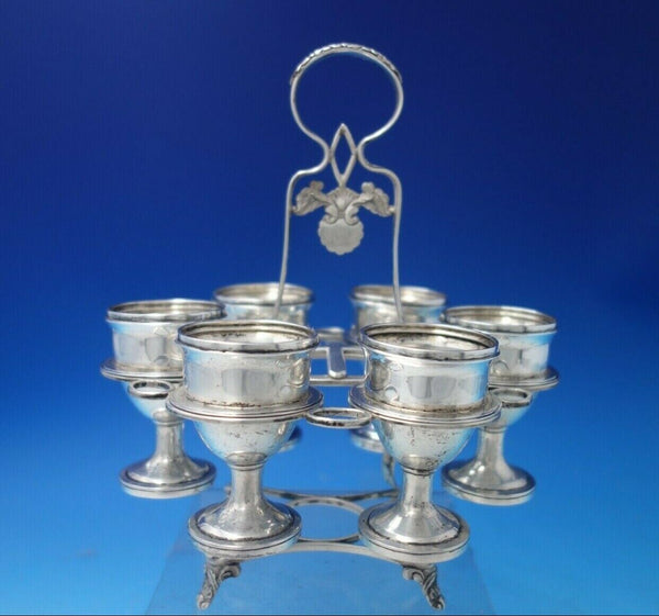 Kings by H.I. Sterling Silver Poached Egg Server with 6 cups 7pc (#5471)