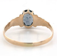 10k Yellow Gold .88ct Genuine Natural Montana Sapphire Ring Unheated (#7176)