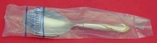 Rhapsody New Gold by International Sterling Silver Casserole Spoon WS New 9 3/4"