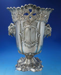 Silverplate Champagne Cooler with Liner Monogram "M" Crest and Goats (#5622)