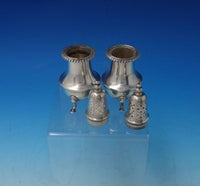 Sterling Silver Salt and Pepper Shaker Pair #2964 Gadroon Style w/ Feet (#5127)