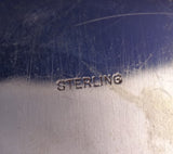 Floral by Alvin Sterling Silver Dessert Plate Daffodil Pierced Rim #2864 (#8679)