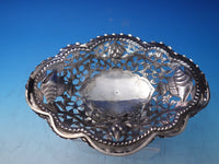 Middle Eastern Sterling Silver Compote with Swing Handle Pierced Engraved #6499