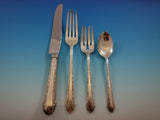 Chased Romantique by Alvin Sterling Silver Flatware Set Dinner Service 38 pieces