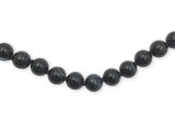 Strand of 8mm Black Banded Genuine Natural Agate Beads Necklace 24.5" #J7582