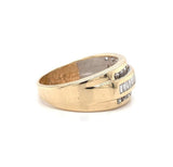 10k Yellow Gold Three Row Genuine Natural Diamond Band 1/2ct Total Weight #J5590