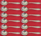 Wedgwood by International Sterling Silver Cream Soup Spoon Set 12 pieces 6"