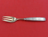 Tiffany and Co Sterling SIlver Oyster Fork Gold Washed Bright-Cut HH #182 5 3/8"
