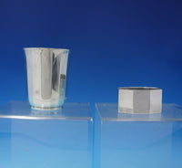 Christofle Silverplate Traveling Set 2pc Drinking Cup Napkin Ring in Box (#4984)