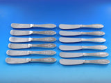 Wedgwood by International Sterling Silver Butter Spreader HHWS Paddle Set 12 pcs