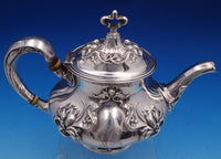 Eton by Wallace Sterling Silver Tea Pot Art Nouveau #1160 6" Monogram C (#8402)