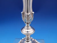 T. Hannam and R. Mills English Georgian Sterling Silver Candlestick Pair (#8432)