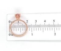 14k Rose Gold 1.22 Carat Genuine Natural Oregon Sunstone Solitaire Ring (#J7161)