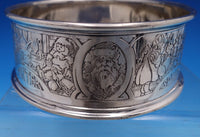 William Kerr Sterling Silver Child's Bowl Acid Etched with Four Seasons (#7771)