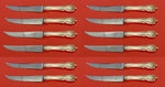 Monticello by Lunt Sterling Silver Steak Knife Custom Set 12 pcs 8 1/2"