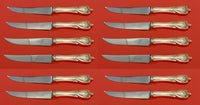 Monticello by Lunt Sterling Silver Steak Knife Custom Set 12 pcs 8 1/2"