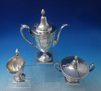 Chatham Engraved by Durgin Sterling Silver Demitasse Coffee Set 3pc (#5466)