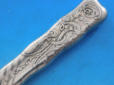 Lap Over Edge Acid Etched by Tiffany Sterling Silver Buffet Fork HH WS w/ Cicada