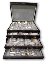 Hyperion by Whiting Sterling Silver Flatware Set Service 193 pc Lg Vintage Chest