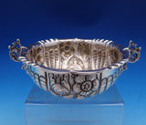 Charles Stuart Harris English Victorian Sterling Silver Bowl Oval Flowers #8424
