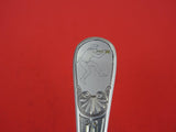King William Engraved by Tiffany and Co Sterling Pea Spoon GW fluted 8 1/4"