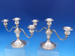 Damask Rose by Oneida Sterling Silver Candelabra Pair 3-Light #38 (#8076)