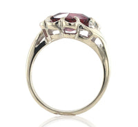 10k White Gold 2.63 Carat Genuine Natural Garnet Ring Size 5.25 (#J6764)