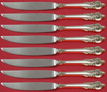 Grande Baroque by Wallace Sterling Silver Steak Knife Set 8pc Not Serr Custom