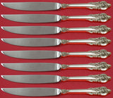 Grande Baroque by Wallace Sterling Silver Steak Knife Set 8pc Not Serr Custom