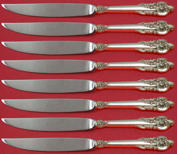 Grande Baroque by Wallace Sterling Silver Steak Knife Set 8pc Not Serr Custom