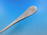 King William Engraved by Tiffany & Co Sterling Silver Pea Spoon GW Fluted 8 1/4"