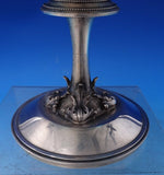 Gorham Coin Silver Compote with Pedestal and Two 3-D Stag Heads 18.5 ozt (#7171)