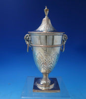 Sheffield English Estate Silverplated Copper Urn w/Ram Handles and Lid #5408